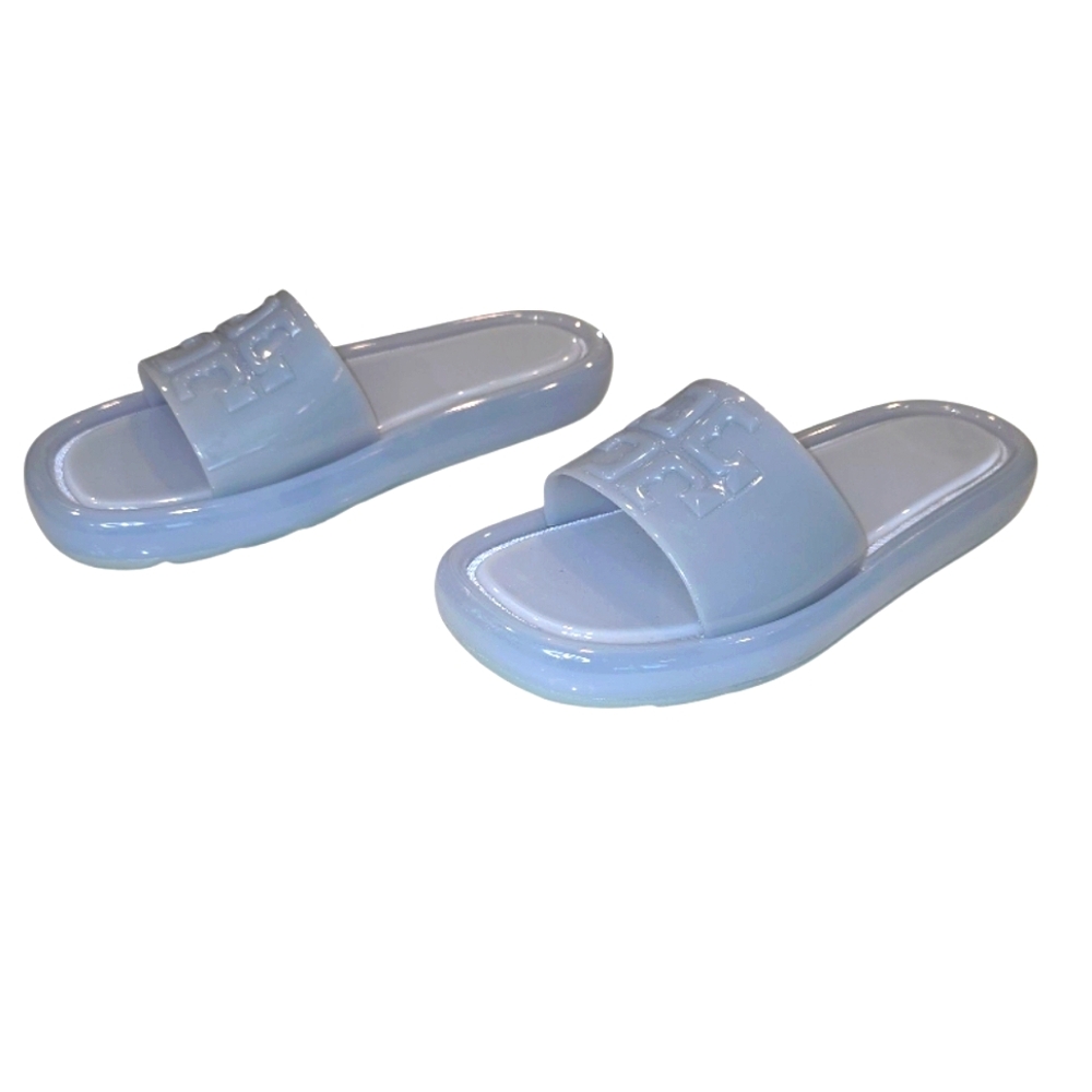 Tory Burch Light Blue Bubble Jelly Slide Sandals - Picture 4 of 8